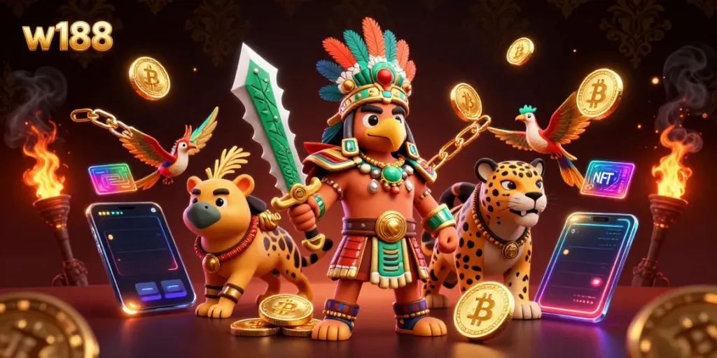 Engage with the vibrant gaming world of w188 featuring dynamic characters and captivating crypto elements.