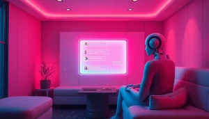 Innovative AI chatbot interface showcasing intimacy in sex AI conversations.