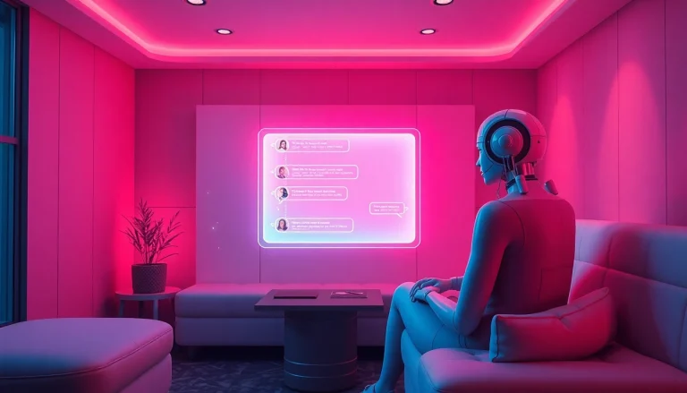 Innovative AI chatbot interface showcasing intimacy in sex AI conversations.