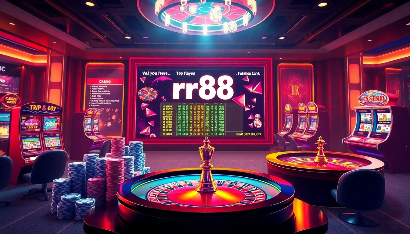 Experience the thrill of gambling with the rr88 link in a luxurious casino setting.