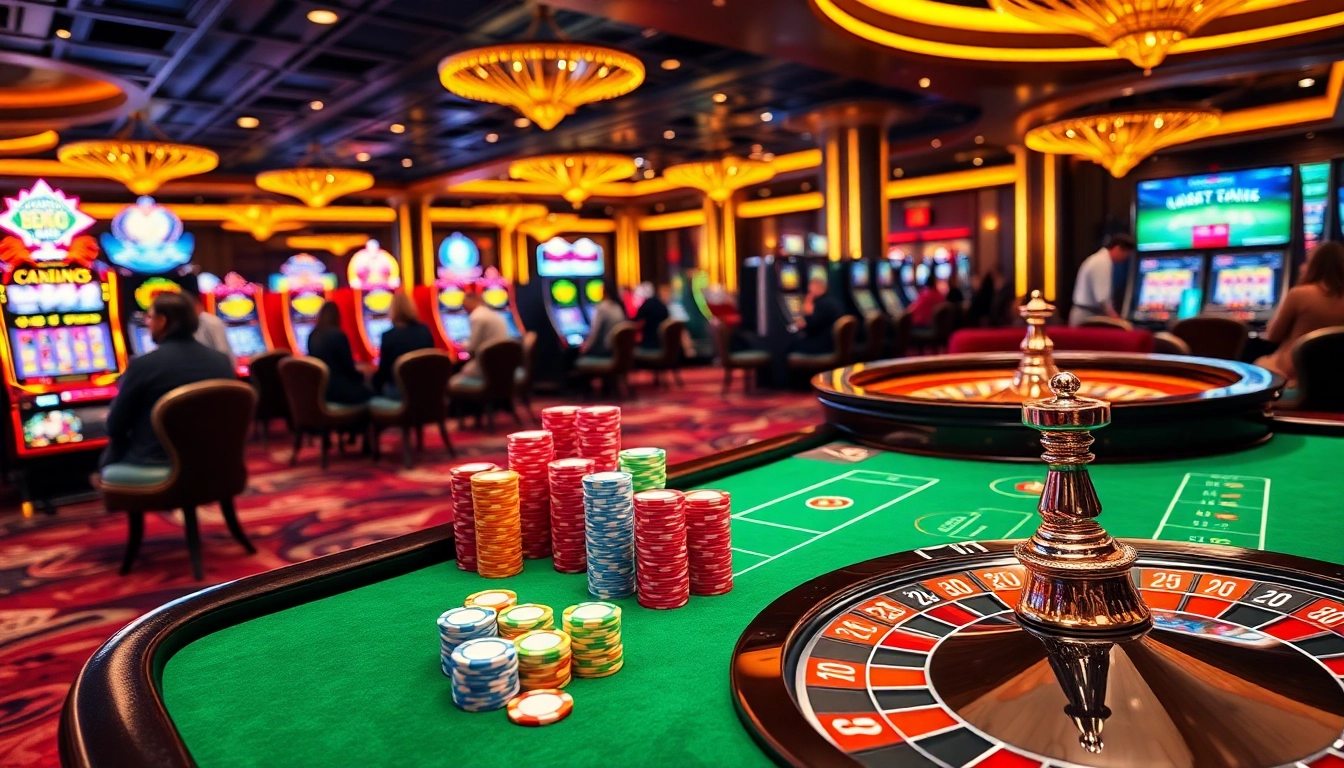 Engaging scene of poker action with colorful chips at https://xx88.boats/ highlighting a casino atmosphere.