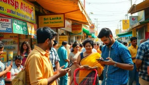 Lanka Add marketplace scene showcasing vibrant ads and community engagement in Sri Lanka.