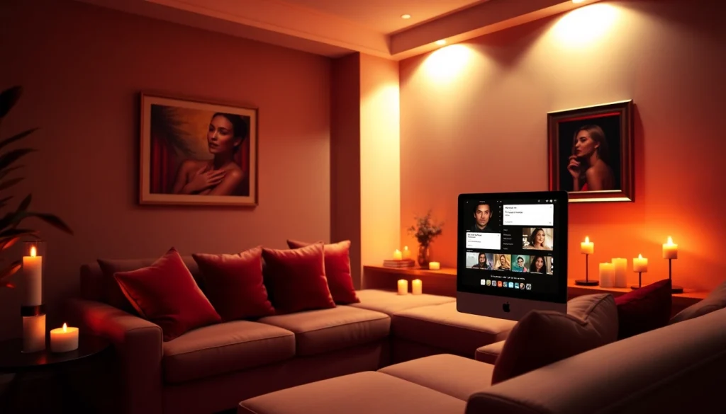 Engaging scene for sex chat with a cozy ambiance, inviting interactions.