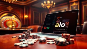 Experience the thrill of gambling with Link vào alo789 featuring a luxurious casino setup.