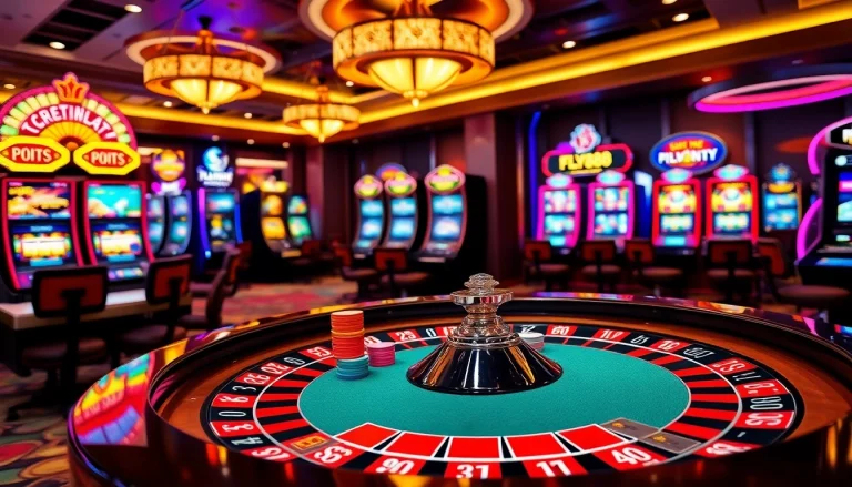 FLY888 players experiencing exciting roulette action in a luxurious casino setting.