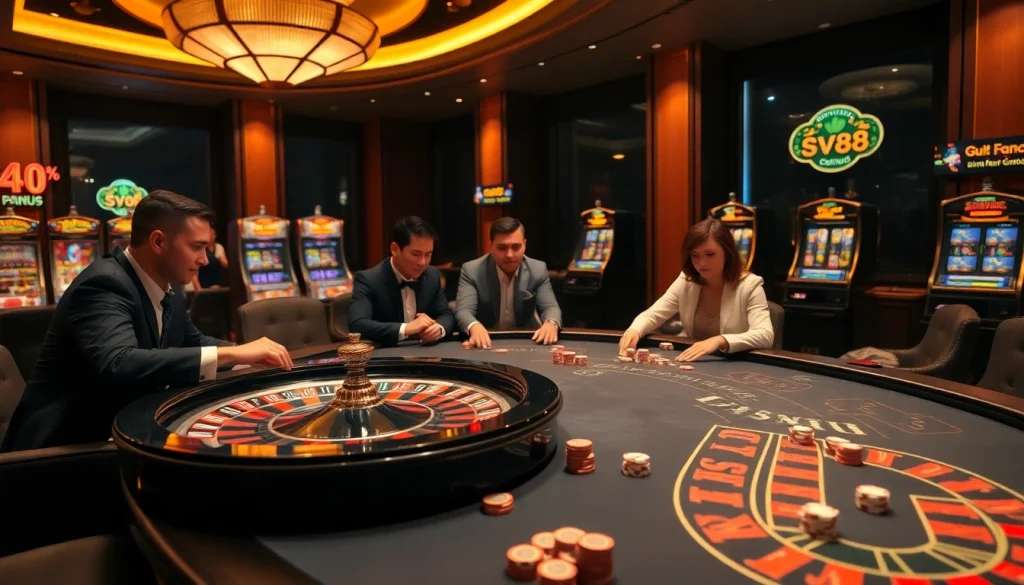 Experience thrilling promotions and excitement at SV88 casino with vibrant gaming elements.