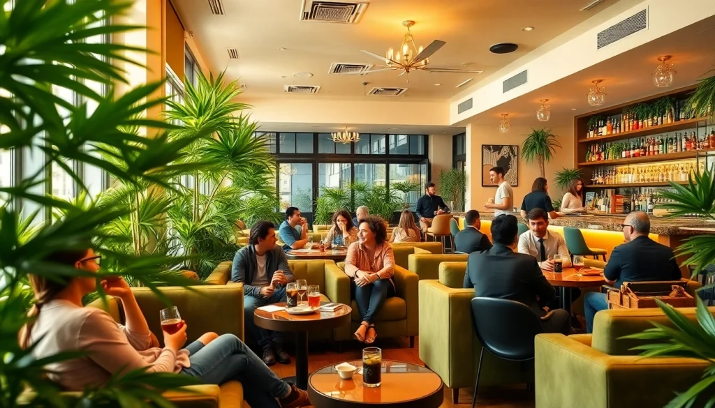 Enjoying the atmosphere at a Social club Madrid with friends in a vibrant setting.