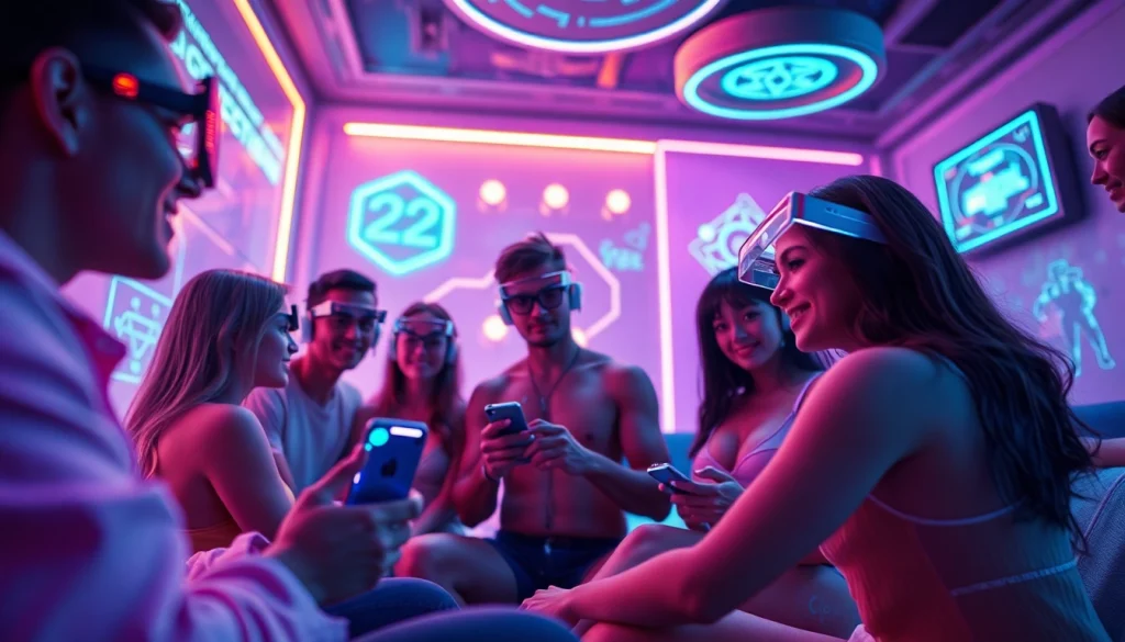 Engaging scene of AI-driven sex games, showcasing interactive characters in a digital environment.