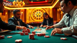 Experience thrilling gameplay at 789club with vibrant poker scene and luxury casino elements.