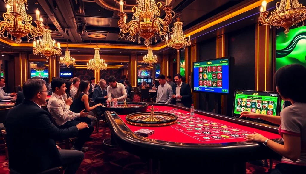 Experience the thrill at the GG88 gaming table with colorful chips and cards.