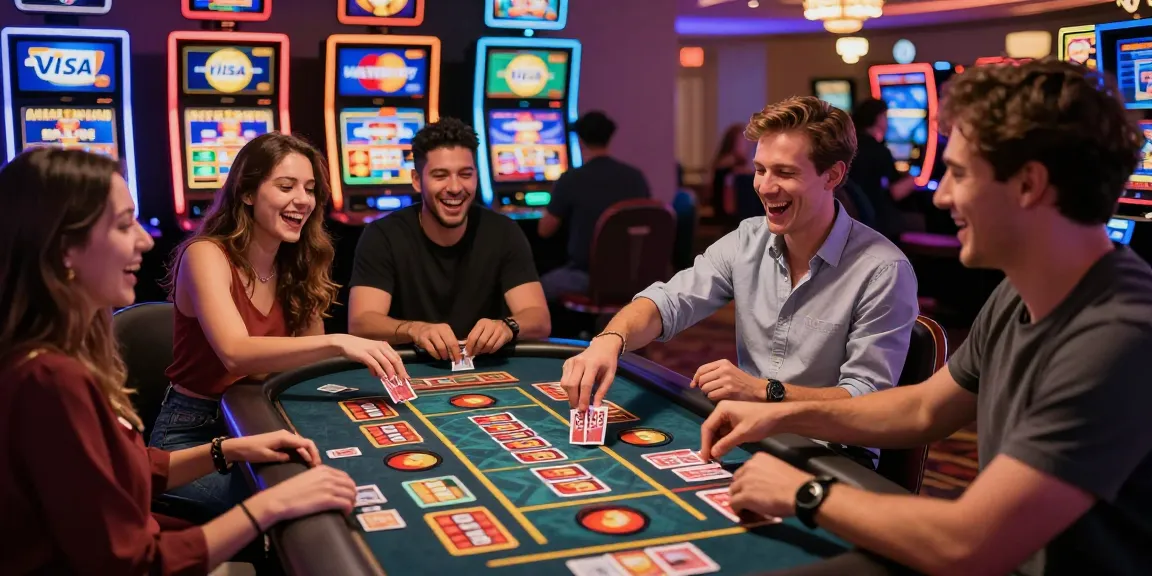 Experience gaming excitement at credit card casinos showcased at https://euf.co.uk with vibrant visuals and joyful players.